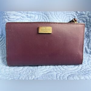 Kate Spade Plum Clutch with Gold Accent